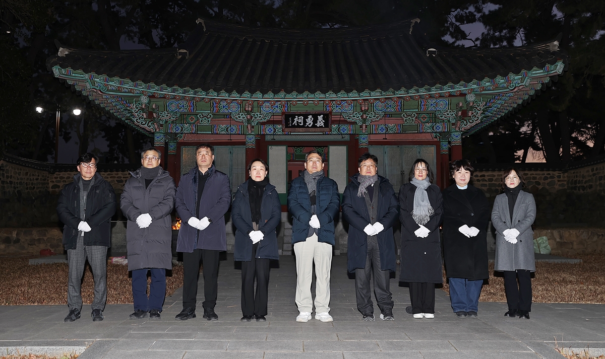 2026년 병오년 25의용단 및 안용복장군 사당 신년참배 행사 사진